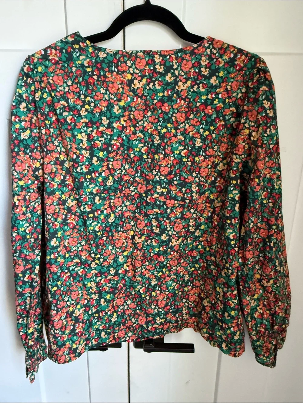 NWT J.Crew Multicolor Long Sleeve Blouse. Size L.